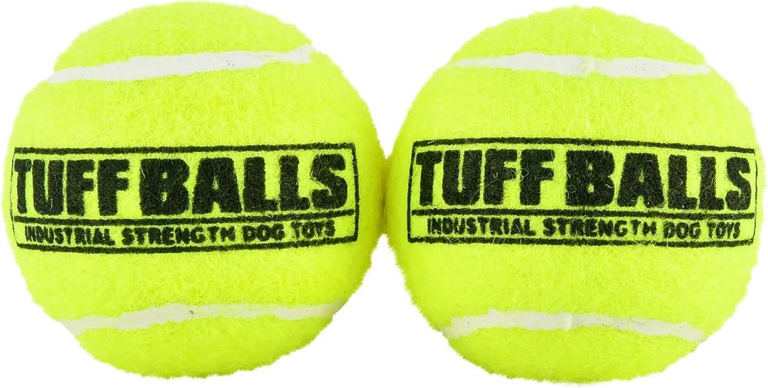 PetSport Mini Tuff Ball - Tennis Balls for Small Dogs, Great for Boredom and Aggressive Chewers, Interactive, Certified Non-Toxic, Wont Wear Down Teeth - 1.5" (Pack of 2)