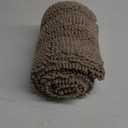 Turquoize Chenille Bath Rugs Non Slip Bath Mat, 24 x 36, Taupe, Shaggy, Soft & Absorbent, Area Rug