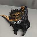 Spooktacular Creations Halloween Kid Dragon Costume, Boys Dragon Wings, Tail and Mask Set for Halloween Dress Up (Large(10-12 yrs), Gold)