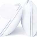 viewstar Bed Pillows Standard Sizes Set of 2, Hotel Quality Cooling Down Alternative Gusseted Pillows for Side, Back, or Stomach Sleepers, White