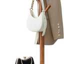 VASAGLE Coat Rack, Free Standing Coat Stand, Hall Coat Tree with 8 Hooks and Storage Shelf, 67.2 Inch Tall, for Coats, Hats, Bags, for Entryway, Hallway, Bedroom, Caramel Brown URCR040K01
