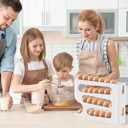 Sotfamily Egg Holder for Fridge, Automatic Rolling Egg Dispenser for Refrigerator, Countertop, Kitchen - Space-saving Egg Roller/Organizer/Storage/Container/Tray - 2 Packs for 56 Large Size Eggs