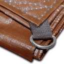Heavy-Duty Waterproof Tarp with Specially Designed D-Rings, Finished Size:30x40 ft, Brown, 16-mil Thick, Industrial Grade