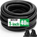 40 FT Wire Loom 1 Inch, Split Wire Loom Tubing Wire Conduit, Wire Protector Tubing  Black