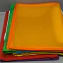 Fulmoon 6 Pack Plastic Zipper Binder, 1 Inch 3 Ring Binder with 2 Interior Pockets, 1 Plastic Movable Pencil Pouch, Expanding File Zippered Holds Us Letter Size 8.5''x11'' for Office (Colorful)