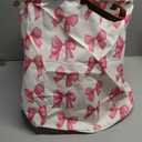 Bow laundry basket for girls,Nursery Hamper,Pink Laundry Hamper,Waterproof collapsible canvas laundry basket for girls,Pink Girls Laundry Basket,Living Room Decor(Bowknot)