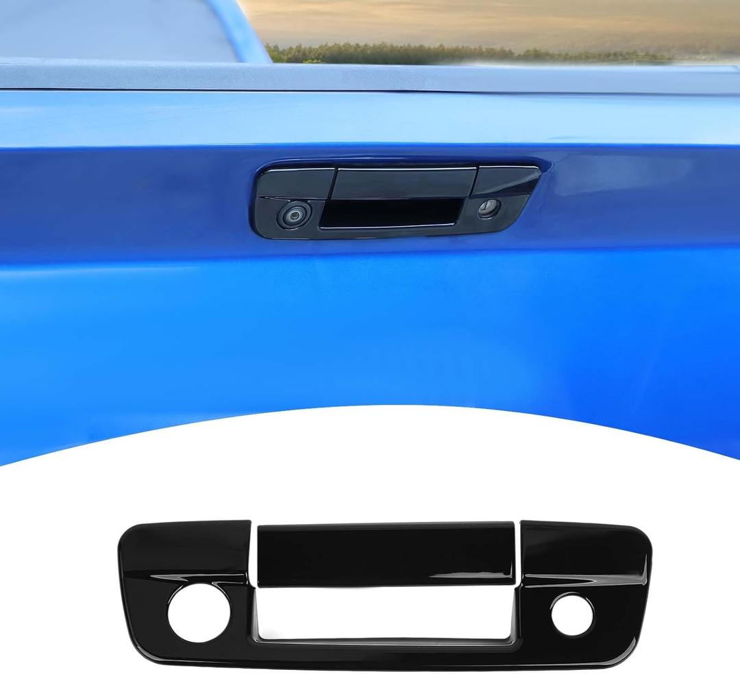 for RAM Tailgate Handle Trim Cover Bezel Black Compatible with 2009-2018 Dodge RAM Black Exterior Accessories