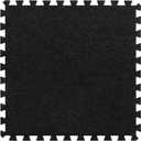 IncStores 5/8" Eco-Soft Carpet-Top Foam Floor Tiles, High-Density Commercial Floor Mats/Carpet Tiles for Basement, Classroom & Trade Show Floor Protection, Carpet Squares 24 x 24, Black, 28 Tiles
