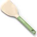 Silicone Small Spatula for Cooking Flexible Beveled Turner with Solid Inner Core and Heat Resistant Nylon Handle Ideal Spatula for Non-Stick Cookware (10", Forest Green-10")