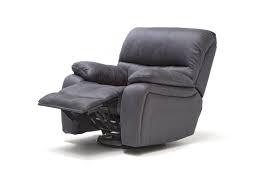 Roomsense Cannon Recliner Dark Grey Brown Leather Recliner Sofa Seat Single (38Wx30L inches)