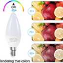 GOSCHE E12 Led Ceiling Fan Light Bulbs, 6W B11 Led Bulb Replace 60 Watts Incandescent, 550 LM, 2700K Warm White, Type B Light Bulb for Chandelier Lamp, Non-Dimmable Candle Lightbulbs,6-Pack