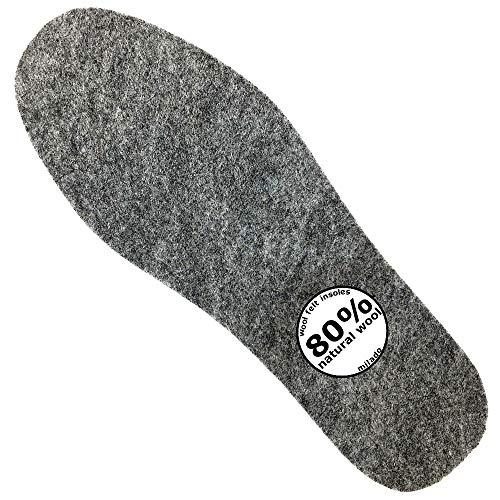 Wool Felt Warm Insoles,Soft Insert Insoles for Boots and Shoes,Wool Insoles for Men Women (Men's 8/Women's 9)