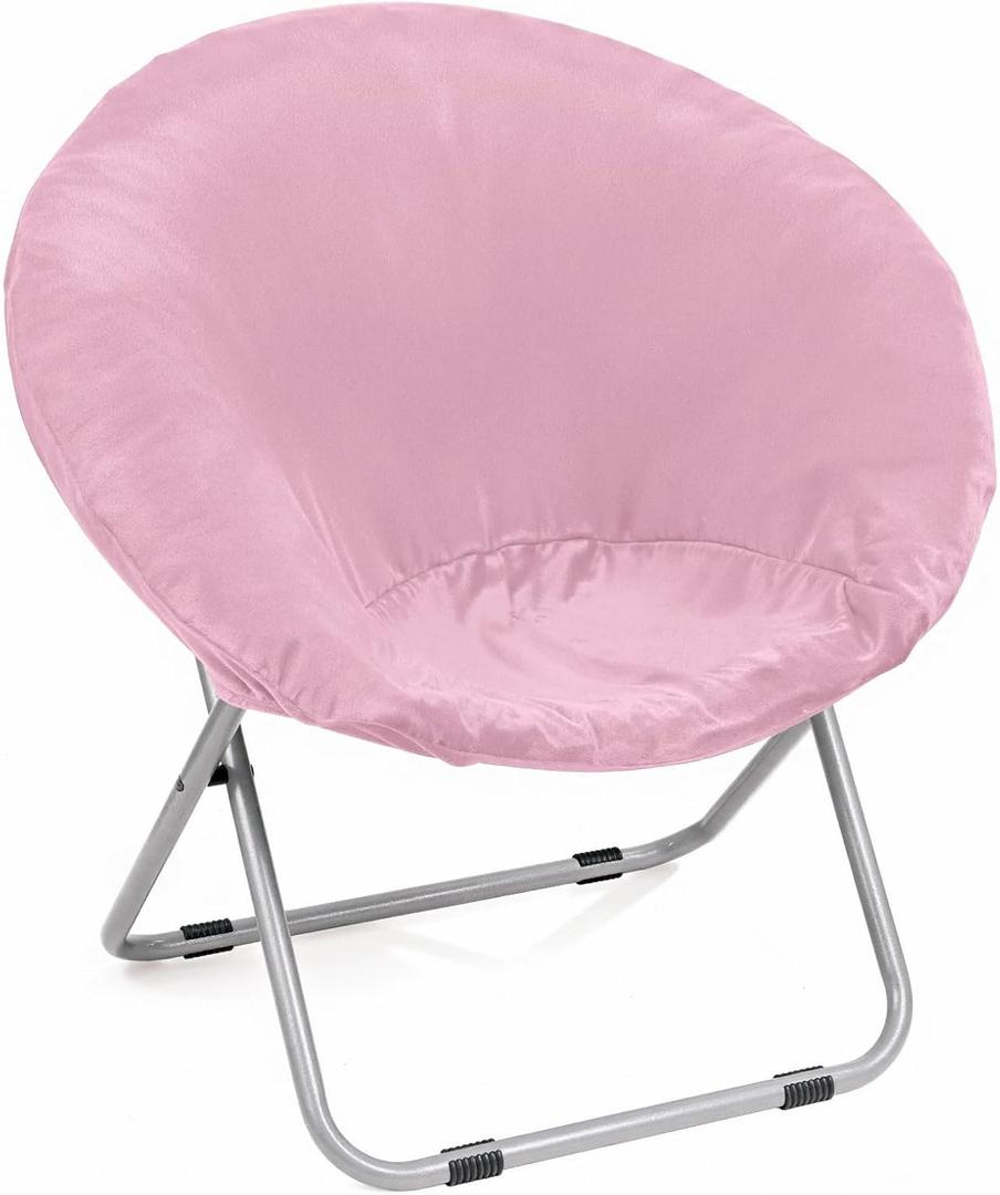 Velvet Stretch Saucer Chair Cover, (Only A Cover) Soft Round Moon Chair Cover for Adults and Kids, Removable Saucer Chair Cushion Covers for Indoor & Outdoor
