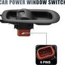 X AUTOHAUX Passenger Power Window Switch for Ford Transit Mk8 2014-2020 Custom 2012+ BK2T-14529-AB BK2T14529 Door Power Window Control Switch Regulator Button Black
