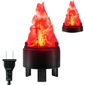 3D Artificial Fake Fire Flames - 110V LED Effect Light Electric Fake Campfire Lamp, Realistic Simulated Prop Flame Lamp for Christmas/Halloween/New Year/Indoor/Stage/Party/ Night Club Decorations