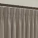 Pinch Pleated Taupe Linen Curtains 84 Inch Length 2 Panels Set for Living Room Semi Sheer Window Drapes Light Filtering Burlap Flax Pleat Bedroom Curtain Back Tab 50x84 Inches Burlywood Birch