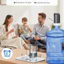 Myvision Water Dispenser for 5 Gallon Bottle, Portable USB Charging Electric Water Pump, Drinking Water Jug Pump for Home, Kitchen, Living Room, Office, Camping, Universal for 3-5 Gallon (Black)