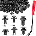 Nilight Car Retainer Clips Fastener Remover 6.3mm 8mm 9mm 10mm Expansion Screws Replacement Kit Bumper Push Rivet Clips for GM Ford Toyota Honda Chrysler, 120PCS Clips & Remover