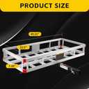 MaxxHaul 70108 Aluminum Cargo Carrier With High Side Rails- Trailer Hitch Mount For RV's, Trucks, SUV's, Vans, Cars With 2" Hitch Receiver - 500-lb Load Capacity, Grey, 49" x 22.5"