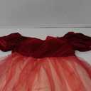 BJCYYN Short Puff Sleeves Sparkly Tulle Ball Gown Prom Dress Quinceanera Dress (as1, Alpha, m, Regular, Regular) Red Medium