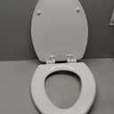 Mayfair Caswell Modern Slow Close Toilet Seat, Durable Plastic, Elongated, White