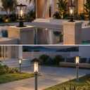 Outdoor Post Lights, Waterproof Aluminum Pillar Light with Warm LED Bulb, L6.7" x W6.7" x H17"