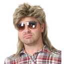 Kaneles Mullet Wigs for Men 80s Costumes Fancy Party Accessory Cosplay Halloween Hair Wig (Blonde)