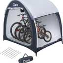 Outdoor Bike Storage Shed Tent, PU4000 3 Layer Sliver Coated Bike Cover with Protective Cover and Water Strap, Portable Bicycle Shelter (Extra Large)