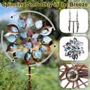 Wind Spinners Outdoor for Yard and Garden, 84 Inch Metal Large Outdoors Windmill Kinetic Wind Spinner, Outside Decor for Yard Art Lawn Backyard Landscape Patio(24" W x 84" H)