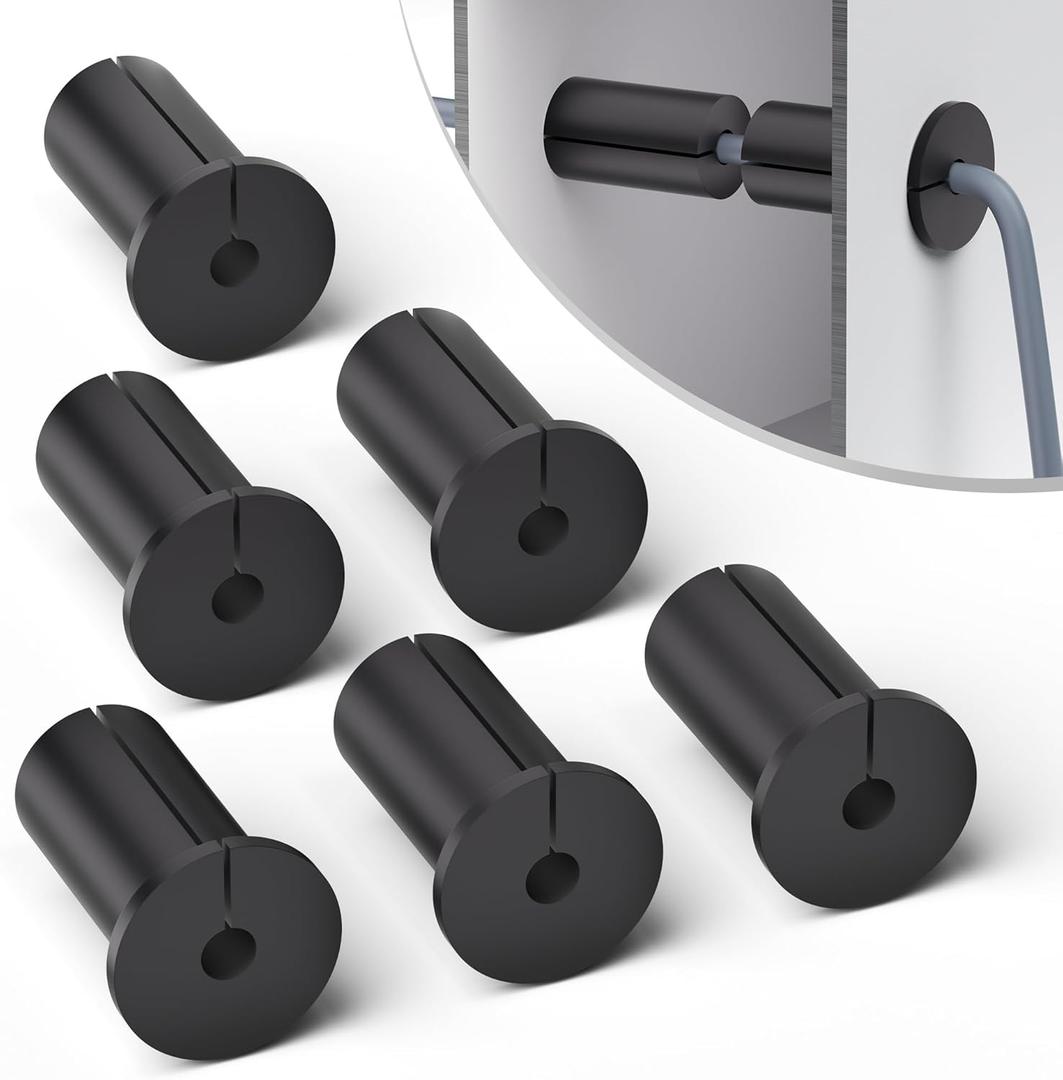 1 Inch Wall Grommets for Starlink Cable 6 PCS Rubber Starlink Cable Wall Grommet for 1 Inch Wall Hole Waterproof Rubber Wall Bushing Grommet for Organizing Protecting Cords Black 6 Pack