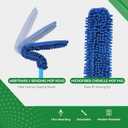 RV Awning Cleaner, Bendable Mop-Head, Hyper-Absorbent Pad, Extendable Pole, Non-Slip Handle, with 2 Magic Erasers for RVs, Campers, Trailers, Trucks