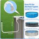 5 Packs Solar Cover Holder for Above Ground Pool(Top Rail 1.57-5.5 in), Adjustable Pool Solar Cover Hooks Fit Steel Wall and Frame Above Ground Pools, Pool Cover Holder for Storage, No Drilling
