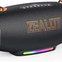 Zealot Portable Bluetooth Speaker Waterproof IPX6, 120W MAX Outdoor Speaker Bluetooth Wireless with Subwoofer, HiFi Speaker for Party,EQ,USB,AUX,TF, Long Playtime,LED Light, for Home/Gym/Camping/BBQ