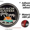 4 x 4 3D Emblem Automotive Badge Round Emblem Decals Car Badge Decals Stickers Stickers (B R)