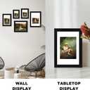 iRahmen 10x12 Picture Frame with HD Tempered Glass, Display Pictures 8x10 with Mat or 10 x 12 Without Mat, Wood Photo Frames for Tabletop and Wall Mount (Black, 1 Pack)