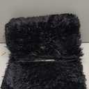 Fluffy Rug Shaggy Area Rug, Black 2x4 Area Rugs for Bedroom, Small Bedside Rug, Soft Fluffy Shaggy Entryway Throw Rugs for Living Room Bedroom Kids Room Home Decor