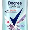 Degree Advanced Protection Antiperspirant Deodorant Lavender & Waterlily for 72-Hour Sweat & Odor Control for Women, with Body Heat Activated Technology, 2.6 oz