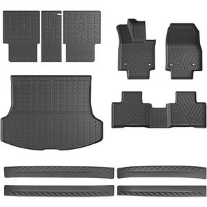 Floor Mats & Trunk Mat & Backrest Mat for 2023 2024 2025 RX350 RX350h RX500h (Not for RX450h&PHEV),TPE All Weather Protection Car Floor Liners & Cargo Liners (2023-2025 RX350 Full set)