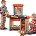 Step2 Handyman Kids Workbench, Indoor/Outdoor Tool Bench for Children, Interactive Play with Sounds, Made of Durable Plastic, Includes 35 Piece Toy Accessories, For Toddlers 3+ Years Old, Large