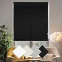 Homebox 70% Blackout Light Filtering Shade Blinds for Windows, Room Darkening Roller Shades Roll up and Down Blinds for Home and Office 15" W×64" H Black