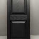 Ekena Millwork Lifetime Vinyl LP2S14X03500BL Standard Two Equal Panel Vinyls, Raised Panel Vinyl Shutters, w/Installation Shutter-Lok's & Matching Screws (Per Pair), 14.75"W x 35"H, Black