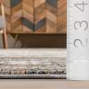 Nuloom Fringed Performance Charvi Light Brown/Beige, 4' x 6'5", Distressed Medallion, Soft and Cozy, High Traffic, Stain Resistant, Easy Clean, Durable Area Rug for Bedroom, Living Room, Dining, Den