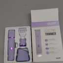 OLOV Electric Body Hair Trimmer - Groin Trimmer for Men - Bikini Trimmer Women - Wet/Dry Shaver Groomer, Replaceable Ceramic Blade Heads, USB Recharge Dock, Waterproof Hygiene Razor,Purple