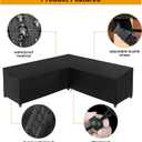 Patio Sectional Sofa Cover, Waterproof Outdoor Couch Cover, Lawn Patio Furniture ,Rip Stop,Anti UV,Oxford V Shaped Sectional ,Corner Sofa Protector Covers (100x100x31x33.5 in)