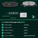 SCITOO Disc Brake Pads Kits Front Semi-Metal Rear Ceramic 8pcs Fit for Chevy Astro Avalanche Silverado 1500 HD Suburban 1500 Tahoe, for GMC Safari Sierra 1500 HD Yukon/Yukon XL 1500