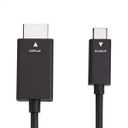 Amazon Basics Premium Aluminum Uni-Directional USB-C (Source) to HDMI (Display) Cable Adapter (Thunderbolt 3 Compatible) 4K@60Hz, 6-Foot, Black