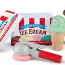Melissa & Doug Scoop and Stack Ice Cream Cone Magnetic Pretend Play Set, Multicolor - FSC Certified
