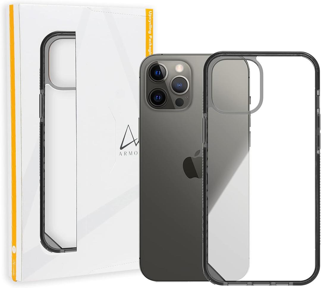 ARMOR Signature Case for iPhone 12 Pro Max, Crystal Grey with Grey Tape