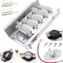 Dryer Heating Element Kit Fit for Whirlpool LER7646JQ0 LER7646EQ2 LER6620PQ0 LEQ9508PW1 LEQ9030PQ0 LEQ9508PW0 LER8620PW0 LER8648LW0 LER7646EQ1 LEQ8858JQ1 LEQ9858PW0 LER8620PW1 etc