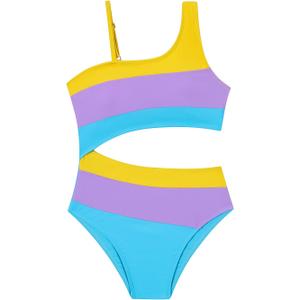 Girl Two Piece Swimsuits Adjustable Straps Bikini Sets with Chest Pad Size 9-16Y